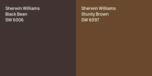 SW 6006 Black Bean vs SW 6097 Sturdy Brown