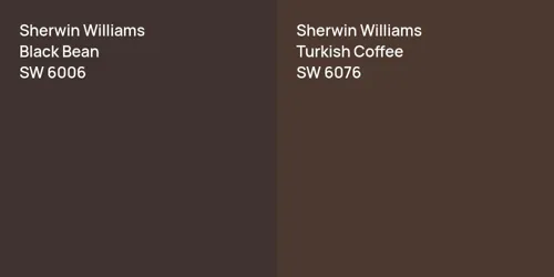 SW 6006 Black Bean vs SW 6076 Turkish Coffee