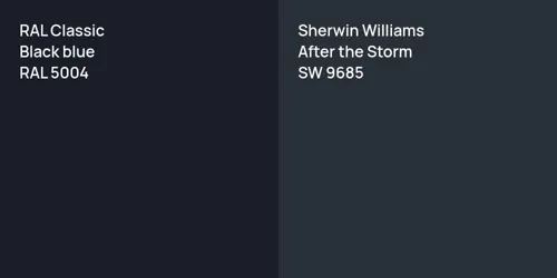 RAL 5004  Black blue vs SW 9685 After the Storm