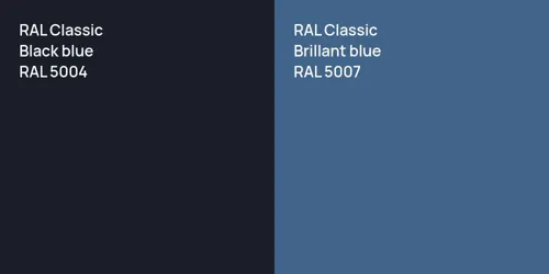 RAL 5004  Black blue vs RAL 5007 Brillant blue