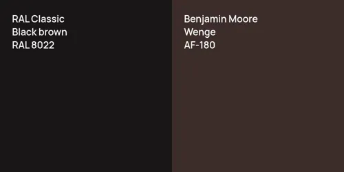 RAL 8022  Black brown vs AF-180 Wenge