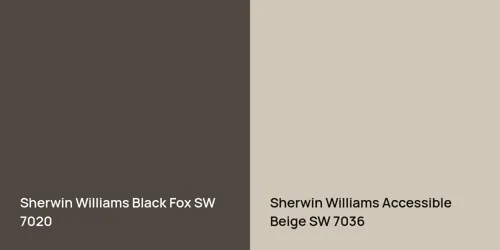 SW 7020 Black Fox vs SW 7036 Accessible Beige