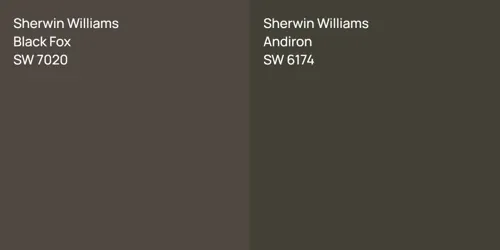 SW 7020 Black Fox vs SW 6174 Andiron