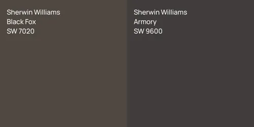 SW 7020 Black Fox vs SW 9600 Armory