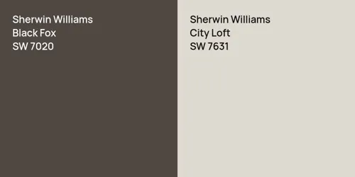 SW 7020 Black Fox vs SW 7631 City Loft