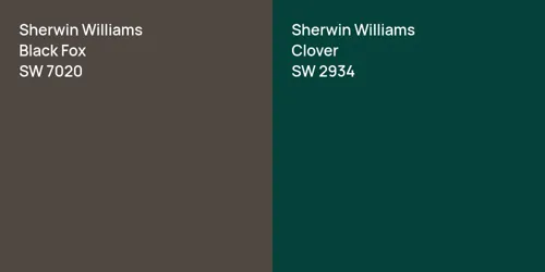 SW 7020 Black Fox vs SW 2934 Clover