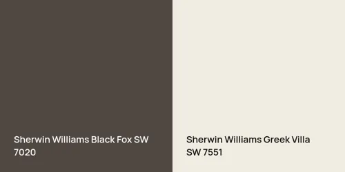 SW 7020 Black Fox vs SW 7551 Greek Villa