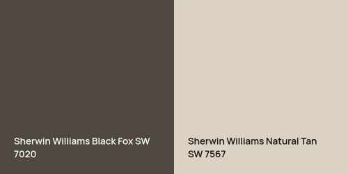 SW 7020 Black Fox vs SW 7567 Natural Tan