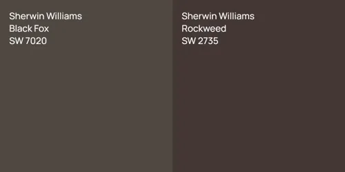 SW 7020 Black Fox vs SW 2735 Rockweed