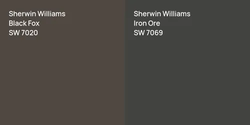 SW 7020 Black Fox vs SW 7069 Iron Ore