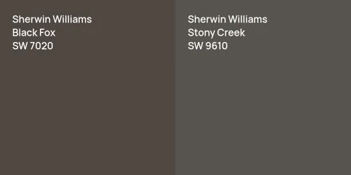 SW 7020 Black Fox vs SW 9610 Stony Creek