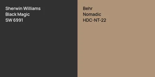 SW 6991 Black Magic vs HDC-NT-22 Nomadic