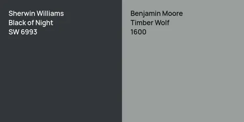 SW 6993 Black of Night vs 1600 Timber Wolf