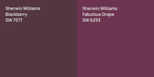 SW 7577 Blackberry vs SW 6293 Fabulous Grape