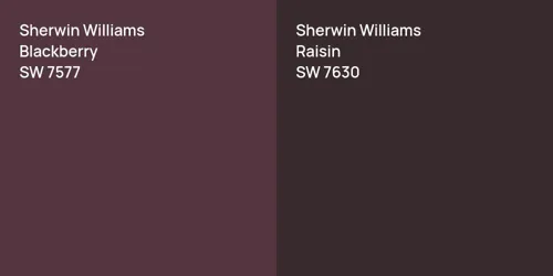 SW 7577 Blackberry vs SW 7630 Raisin