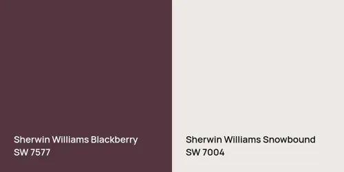 SW 7577 Blackberry vs SW 7004 Snowbound