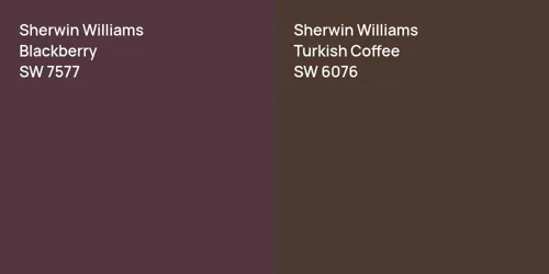 SW 7577 Blackberry vs SW 6076 Turkish Coffee