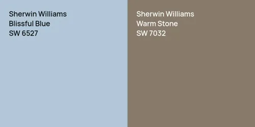 SW 6527 Blissful Blue vs SW 7032 Warm Stone