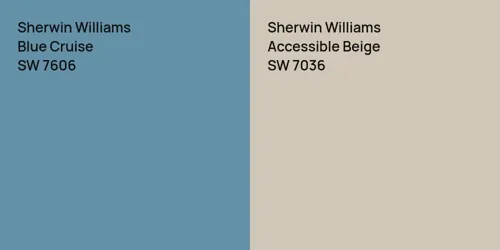 SW 7606 Blue Cruise vs SW 7036 Accessible Beige