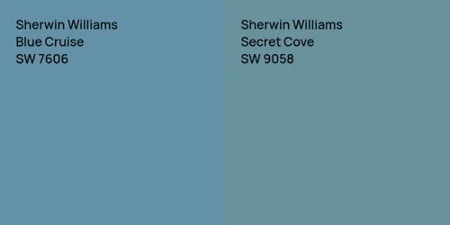 SW 7606 Blue Cruise vs SW 9058 Secret Cove