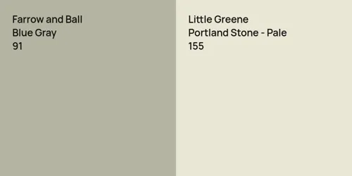 91 Blue Gray vs 155 Portland Stone - Pale