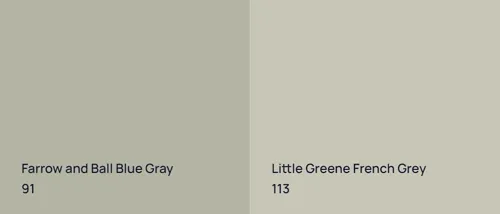 91 Blue Gray vs 113 French Grey