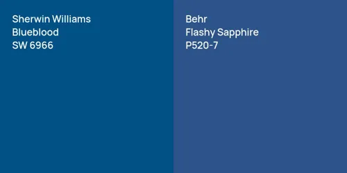 SW 6966 Blueblood vs P520-7 Flashy Sapphire