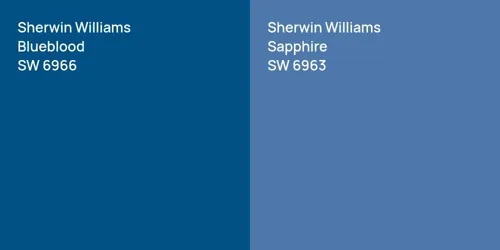 SW 6966 Blueblood vs SW 6963 Sapphire