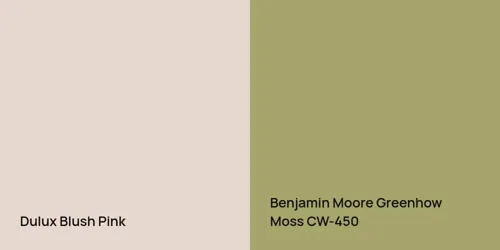 null Blush Pink vs CW-450 Greenhow Moss