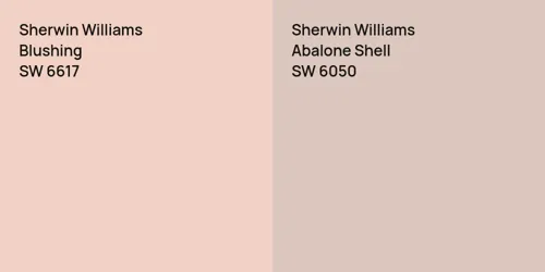 SW 6617 Blushing vs SW 6050 Abalone Shell