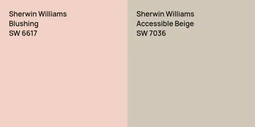 SW 6617 Blushing vs SW 7036 Accessible Beige