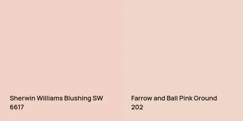 SW 6617 Blushing vs 202 Pink Ground