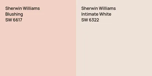 SW 6617 Blushing vs SW 6322 Intimate White