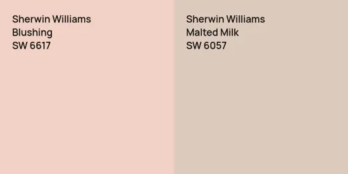 SW 6617 Blushing vs SW 6057 Malted Milk