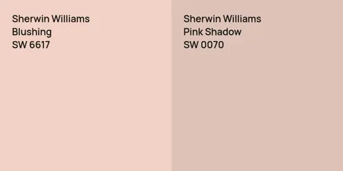 SW 6617 Blushing vs SW 0070 Pink Shadow