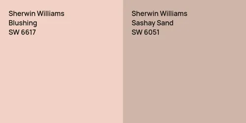 SW 6617 Blushing vs SW 6051 Sashay Sand