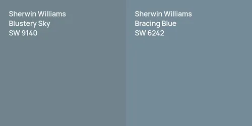 SW 9140 Blustery Sky vs SW 6242 Bracing Blue