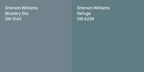 SW 9140 Blustery Sky vs SW 6228 Refuge