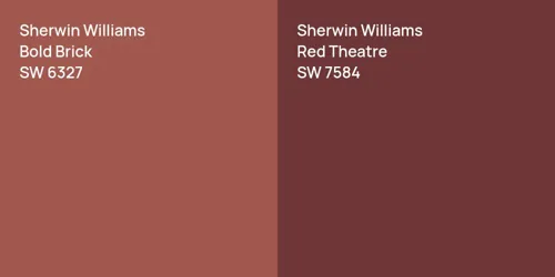 SW 6327 Bold Brick vs SW 7584 Red Theatre