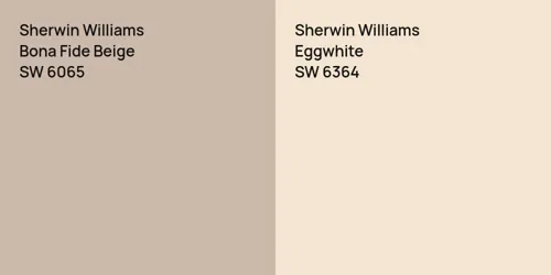 SW 6065 Bona Fide Beige vs SW 6364 Eggwhite