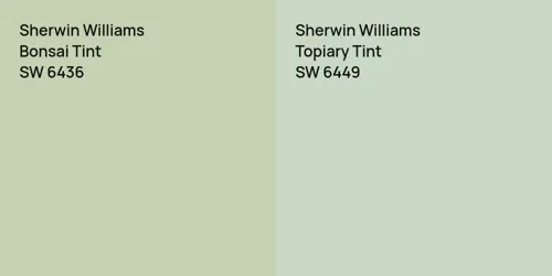 SW 6436 Bonsai Tint vs SW 6449 Topiary Tint