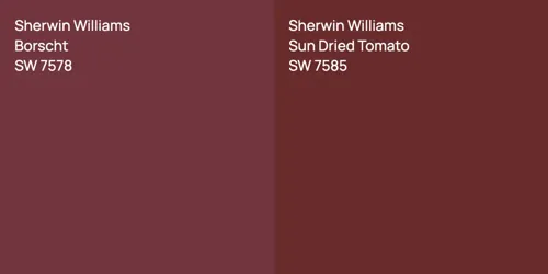 SW 7578 Borscht vs SW 7585 Sun Dried Tomato