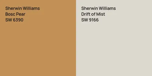 SW 6390 Bosc Pear vs SW 9166 Drift of Mist