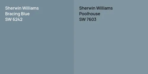 SW 6242 Bracing Blue vs SW 7603 Poolhouse