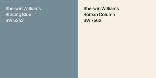 SW 6242 Bracing Blue vs SW 7562 Roman Column