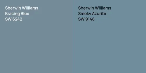 SW 6242 Bracing Blue vs SW 9148 Smoky Azurite