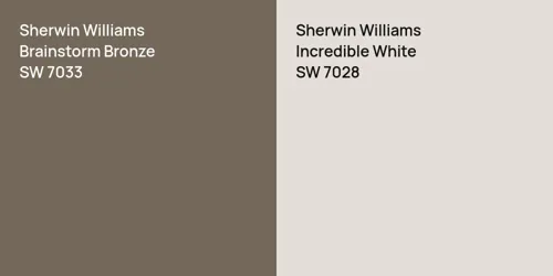 SW 7033 Brainstorm Bronze vs SW 7028 Incredible White