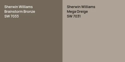 SW 7033 Brainstorm Bronze vs SW 7031 Mega Greige