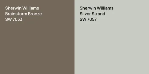 SW 7033 Brainstorm Bronze vs SW 7057 Silver Strand