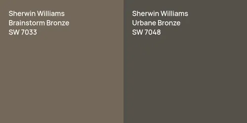 SW 7033 Brainstorm Bronze vs SW 7048 Urbane Bronze